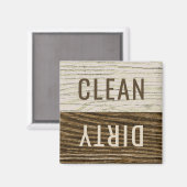 クリーン汚れた食洗機素朴風化木材TB マグネット (正面/裏面)