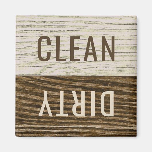 クリーン汚れた食洗機素朴風化木材TB マグネット (正面)