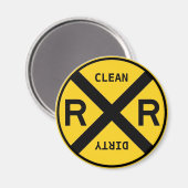 クリーン汚れた食洗機踏切 マグネット (正面/裏面)