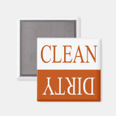 クリーン汚れオレンジ色食洗機磁石 マグネット (正面/裏面)