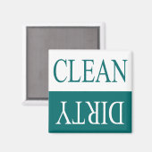 クリーン汚れティール（緑がかった色）食洗機磁石 マグネット (正面/裏面)