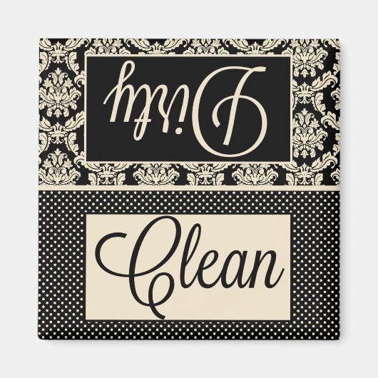 クリーン汚れドット及びダマスク食洗機磁石 マグネット (正面)