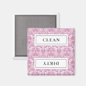 クリーン汚れピンクフローラ食洗機 マグネット (正面/裏面)