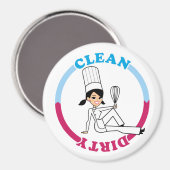 クリーン汚れリマインダー食洗機マグネット大 マグネット (正面/裏面)