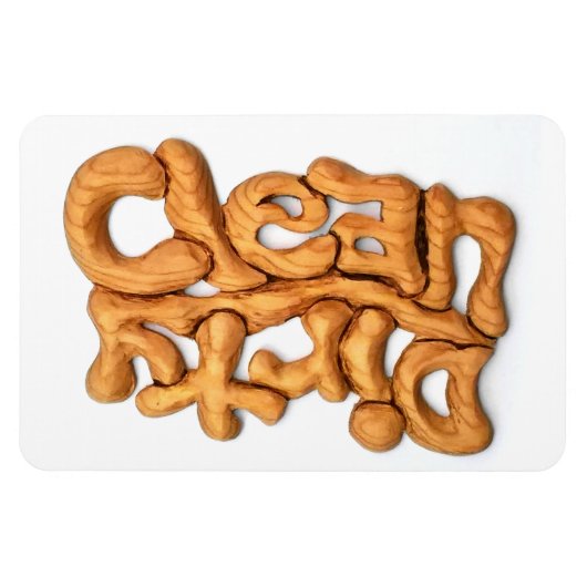 クリーン汚れ木彫り食洗機 マグネット (横)