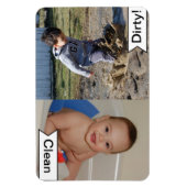 クリーン汚れ食洗機パーソナライズされたフォト磁石 マグネット (縦)