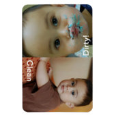 クリーン汚れ食洗機パーソナライズされたフォト磁石 マグネット (縦)