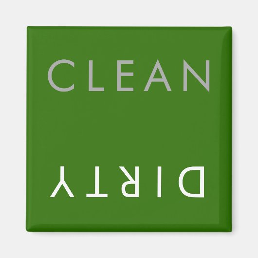 クリーン汚れ食洗機マグネット（緑） マグネット (正面)