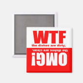 クリーン汚れ食洗機磁石 マグネット (正面/裏面)