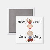 クリーン汚れ食洗機磁石 マグネット (正面/裏面)