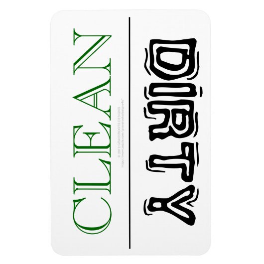 クリーン汚れ食洗機衣類乾燥装数々の置 マグネット (縦)