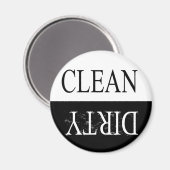 クリーン汚れ黒のラウンド食洗機磁石 マグネット (正面/裏面)