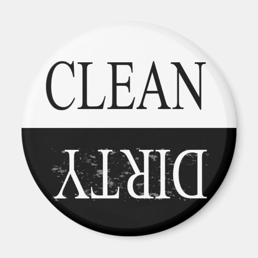 クリーン汚れ黒のラウンド食洗機磁石 マグネット (正面)