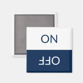 クリーン汚れ、オンオフ食洗機ブルーホワイト マグネット (正面/裏面)