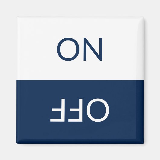 クリーン汚れ、オンオフ食洗機ブルーホワイト マグネット (正面)