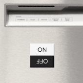 クリーン汚れ、オンオフ食洗機洗濯白黒 マグネット (インサイチュ (食洗機))