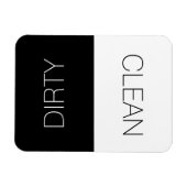 クリーン汚れ、オンオフ食洗機洗濯白黒 マグネット (横)