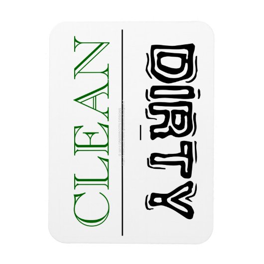 クリーン汚数々の汚食洗機衣類乾燥機 マグネット (縦)