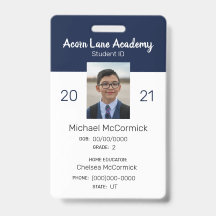 クリーン海軍ホームスクール学生IDバッジ