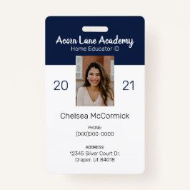 クリーン海軍ホームスクール教育者IDバッジ バッジ