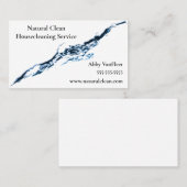 クリーン澄んブルーウォータースプラッシュ2 名刺 (正面/裏面)