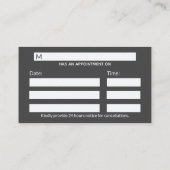 クリーン白の詳細なカドゥセウス温灰色メディカル 予約カード (裏面)