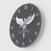 クリーン白の詳細な医療用無煙炭 ラージ壁時計 (傾斜)