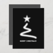 クリーン白企業のQRコードクリスマスツリー シーズンカード (正面/裏面)