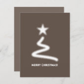 クリーン白企業のQRコードクリスマスツリー シーズンカード (正面/裏面)