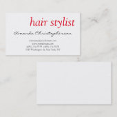 クリーン白美容師魅力的な名刺 名刺 (正面/裏面)