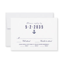 クリーン白航海の婚式RSVPカードの食事の選択