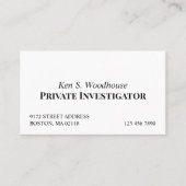 クリーン白黒はっきりしたフォント業 名刺 (正面)