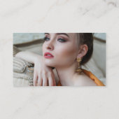 クリーン白黒ソーシャルメディアのアイコン写真とロゴ 名刺 (裏面)