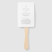 クリーン白黒モダン結婚式 プログラム ハンドファン (正面)