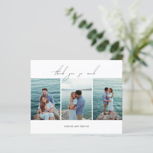 クリーン白黒結婚予算サンキューカード (スタンド正面)