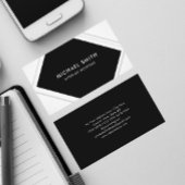 クリーン白黒 |正方形フレーム 名刺