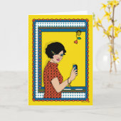 クリーン石板_B_グリーティングカード カード (黄色い花)