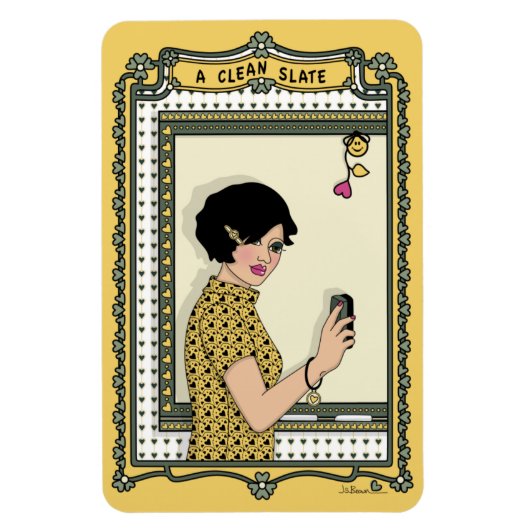 クリーン石板_C_4x6冷蔵庫磁石 マグネット (縦)