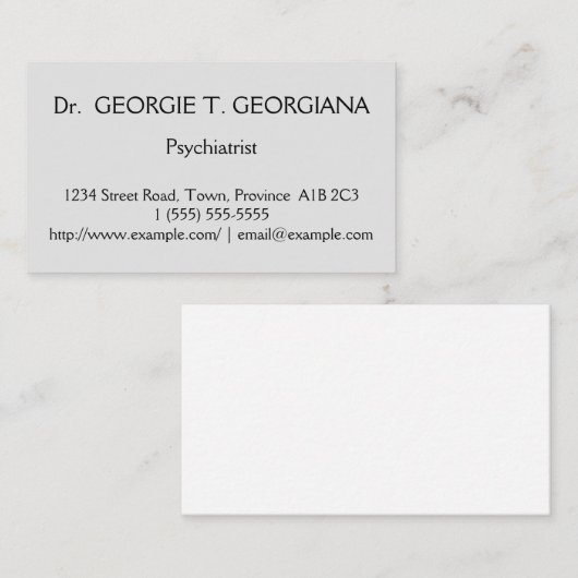 クリーン精神科医名刺 名刺 (正面/裏面)