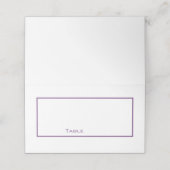 クリーン紫と白の座席表 プレイスカード (外部開封)