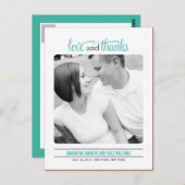 クリーン結婚ルックサンキューカード ポストカード (正面/裏面)