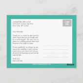 クリーン結婚ルックサンキューカード ポストカード (裏面)