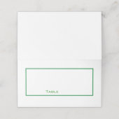 クリーン緑と白の座席表 プレイスカード (外部開封)