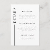 クリーン線の白結婚線の詳細 エンクロージャーカード (正面)