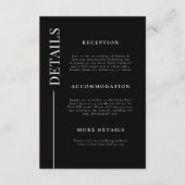 クリーン線ブラック結婚の詳細 エンクロージャーカード (正面)