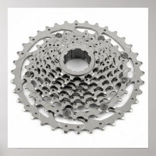 クリーン自転車ギアカセット ポスター