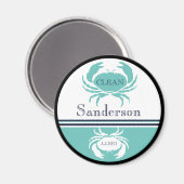 クリーン航海のダーティ食洗機ティール(緑がかった色)ブルー沿岸 マグネット (正面/裏面)