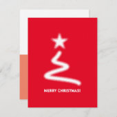 クリーン赤企業のQRコードクリスマスツリー シーズンカード (正面/裏面)