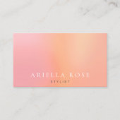 クリーン赤面ピンクグラデーションフェミニンプロフェッショナル 名刺 (正面)