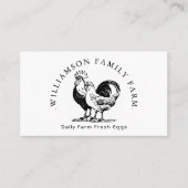 クリーン農家オーガニック市場生卵チキン 名刺 (正面)